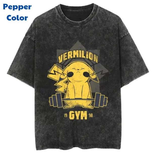 Vermilion Vintage Tee, Pikachu T-Shirt, Pokemon Tee, Anime Shirt, Animation Graphic Tees, Gym Shirt, Unisex T-Shirt, Gift For Men Women