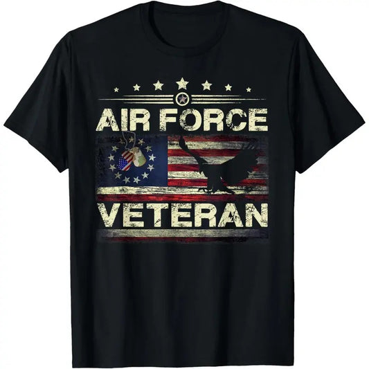 Veteran US Air Force Tshirt - American Betsy Ross Flag T-Shirt made in usa