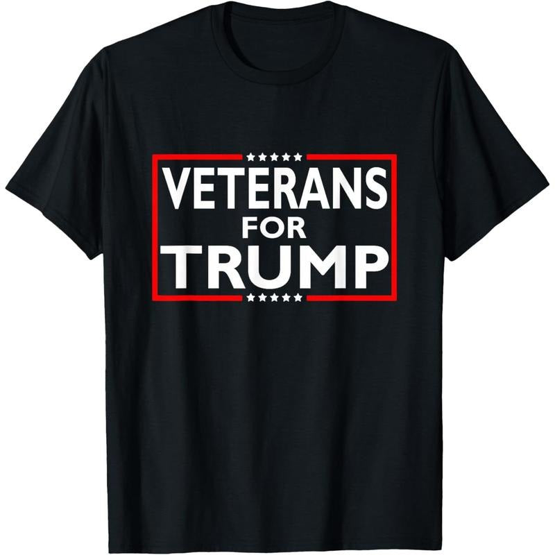 Veterans For Trump President Election 2024 T-Shirt made in usa