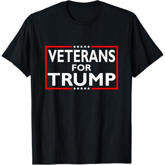 Veterans For Trump President Election 2024 T-Shirt made in usa