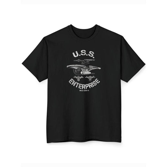 Vibrant USS Print T-Shirt - Men's Stylish Short Sleeve Crew Neck Tee for Street Fashion Enthusiasts - Versatile, Comfortable, and Durable Everyday Wear made in usa