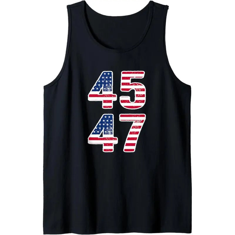 Vintage 45 47 Squared Trump 2024 Election Gift Men Women Tank Top MADE IN USA