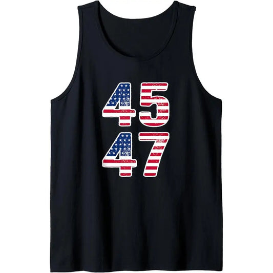 Vintage 45 47 Squared Trump 2024 Election Gift Men Women Tank Top MADE IN USA