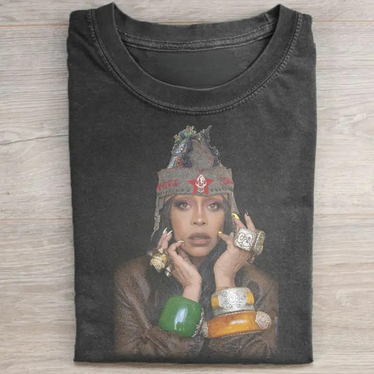 Vintage 90s  Erykah Badu Country Music Graphic Tee - Erykah Badu Tour - Queen of Neo Soul - R&B Artist - Hiphop Graphic Tee - Music Shirt - Baduizm Menswear Top