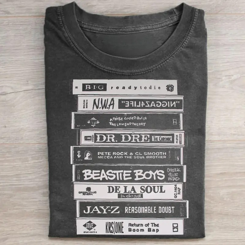 Vintage 90s Hiphop Cassette Tapes Graphic Tee - The Beastie Boys Check Your Head Album Shirt - Jay Z Album Shirt - Music Shirt - Old School Hiphop Graphic Tee Menswear Top