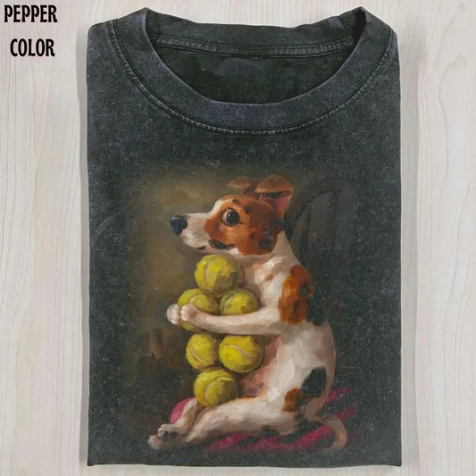 Vintage ARCHIE LOST A BALL AND FOUND SIX T-SHIRT Funny Dog Meme Graphic Tee Women's T-Shirt - Top, Womenswear