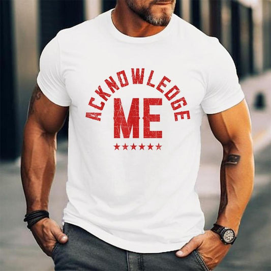 Vintage Design, Acknowledge Me, Sports Competition T-Shirt | Unisex Cotton Tee, Short Sleeve, Size S-3XL