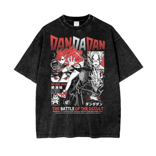 Vintage Dyenomite Mineral Wash Dandadan Shirt, Anime Wash Shirt Classic Cotton