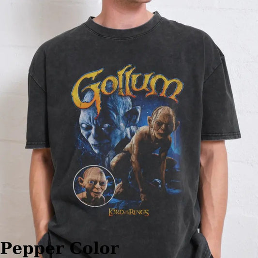 Vintage Gollum Graphic Tee - The Lord of The Rings Movie Shirt - Middle Earth - J.R.R. Tolkien - The Hobbit - River Folk - Stoor Hobbit Top Womenswear