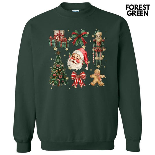 Vintage Holiday Collage Sweatshirt 'NLB'