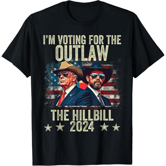 Vintage I'm Voting For The Outlaw And The Hillbilly 2024 T-Shirt made in usa
