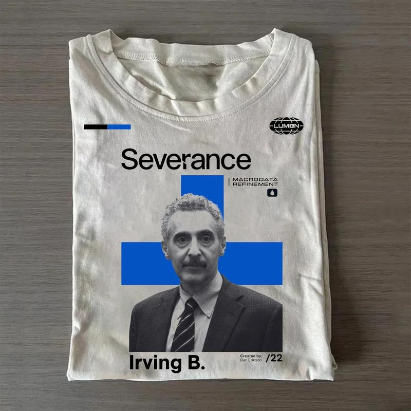 Vintage Irving Severance Movie Graphic Tee - Lumon Macrodata Refinement Severance Shirt - TV Show Tee - Mark Scout Shirt - Mr Milchick Shirt - Trending TV Show Tshirt Menswear Top