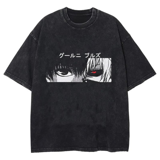 Vintage Kaneki Shirt, Kaneki Merch, Anime Shirt Menswear Top Underwear Streetwear Tshirt Tropical T-Shirt Shortsleeve
