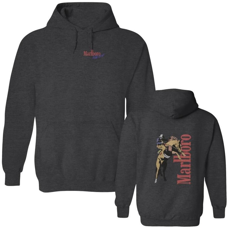 Vintage Marlboro Cowboy Wild West Double Sided Hoodies, Country Music  T-shirt, sweater and Hoodie 90s shirt