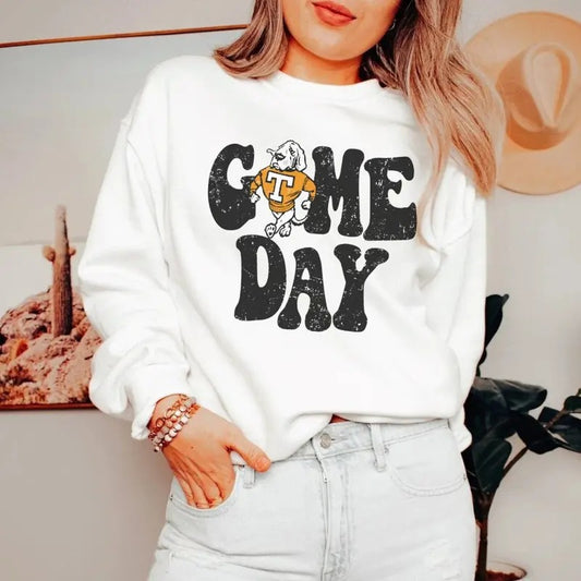 Vintage Mascot Game Day Unisex Sweatshirt For Men, For Women, Ideas For Sport Fans