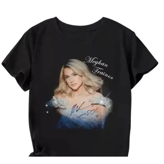 Vintage Meghan Signatures T-Shirt, Music Fan Gifts, Menswear Top, Womenswear Top Underwear Streetwear, Trendy Sweatshirt