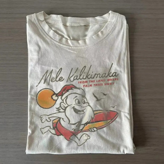 Vintage Mele Kalikimaka Christmas t-shirt, Christmas Sweatshirt,90' Graphic tee