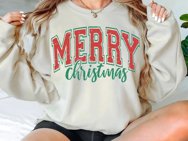 Vintage Merry Christmas Sweatshirt, Merry Christmas Tee Shirt, Retro Christmas Sweater, Christmas Vibes Shirt, Holiday Gifts