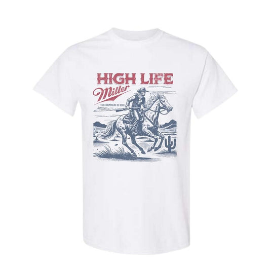 Vintage Miller High Life T-shirt Mens and Womens Short Sleeve T-Shirt (S-4XL), t-shirt for summer, t-shirts for men, Full Color, Full Size