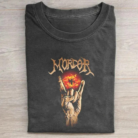 Vintage Mordor Graphic Tee - Sauron Rocks - The Lord of The Rings Shirt - LOTR - Movie Shirt for Men - Menswear, Top Hoodie Tshirt