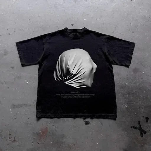 Vintage Mummy Graphic Bible Print Cotton T-Shirt, grunge y2k emo scene tapout goth amity affliction style clothes, Unisex T-shirt