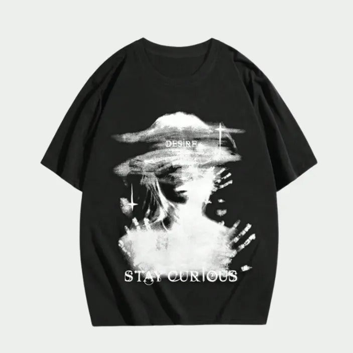 Vintage Mysterious Soul Graphic Tee, Sweatshirt, Hoodie Gift For Women Top Womenswear Underwear Cotton T-Shirt Polyester Printed Streetwear