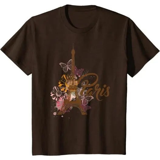 Vintage Paris Tshirt I Love Travel Wanderlust Eiffel Tower T-Shirt Made in USA