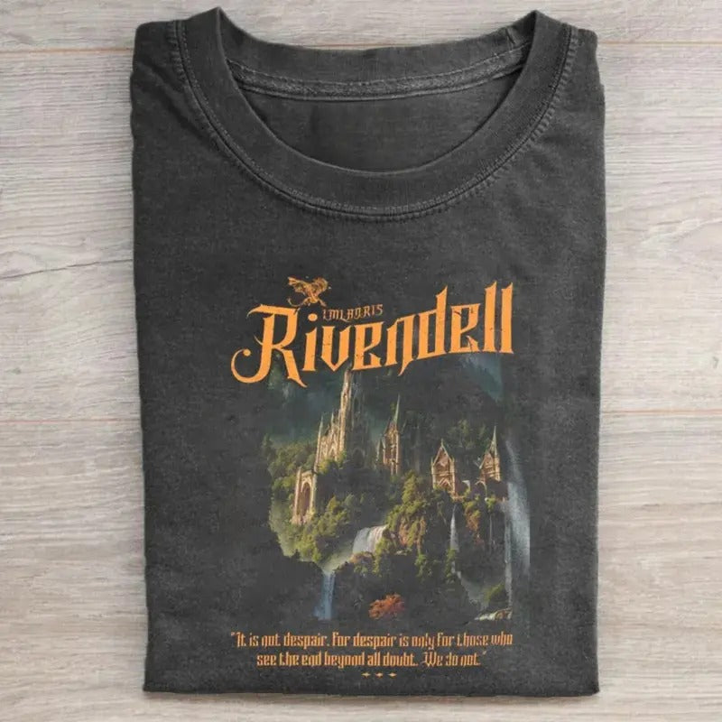 Vintage Rivendell Graphic Tee - The Lord of The Rings Movie Shirt - LOTR Shirt for Men - Menswear, Top Hoodie Tshirt