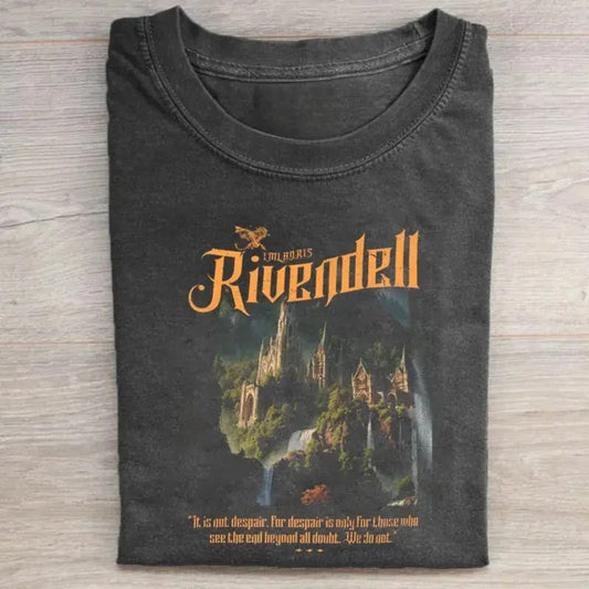 Vintage Rivendell Graphic Tee - The Lord of The Rings Movie Shirt - LOTR Shirt for Men - Menswear, Top Hoodie Tshirt