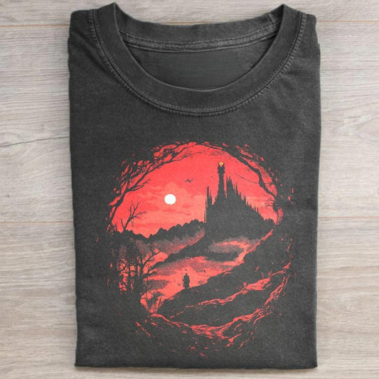 Vintage Road to Mordor Graphic Tee - The Lord of The Rings Movie Shirt - The Land of Sauron Shirt - LOTR Shirt - Fantasy Rings Tee - Middle Earth - Iconic Movie Shirt