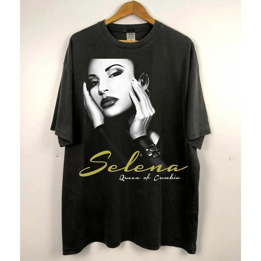 Vintage Selena Queen of Cumbia Graphic Tee - Selena Quintanilla Shirt - Music Shirt - 90s Music Artist Shirt - Tejano Music Tee Streetwear