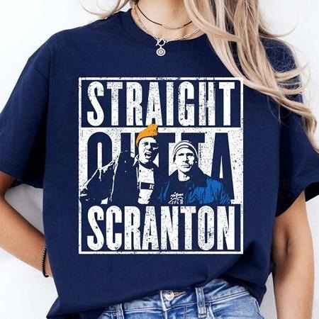 Vintage Straight Outta Scranton Shirt,  Michael Scott Shirt, Vintage The Office Tv Show, The Office Quote Shirt
