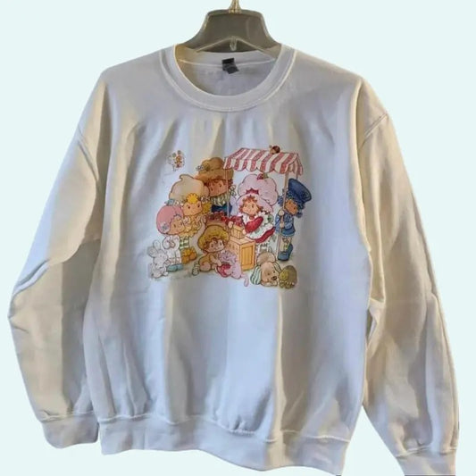 Vintage Strawberry Life Is Delicious Sweatshirt, Retro Cartoon Sweatshirt, Y2K Style