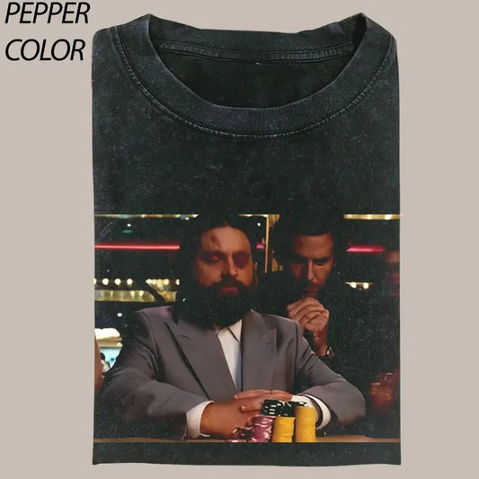 Vintage The Hangover Playing Poker Graphic Unisex T-shirt, Funny Movie Tee, Valentine's Day For Him, Valentine's Gift For Boyfriend Menswear Top