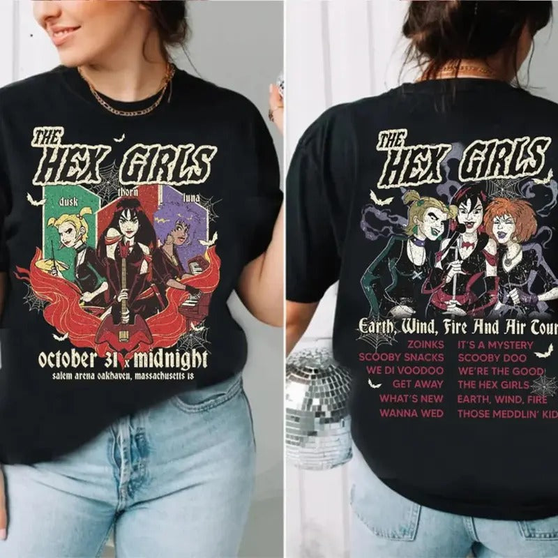 Vintage The Hex Girls Tour Rock Band T Shirt And Crewneck Sweater, The Hex Girls Rock Band Music Shirt, Hex Girls Shirt, Hex Girls Songs, Unisex Short Sleeve Tee Shirt
