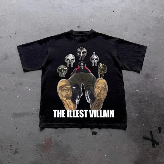 Vintage The Illest Villain Mf Doom Graphic Print Casual Cotton T-Shirt, Y2k Shirt, Unisex T-Shirt, Gift For Men Women