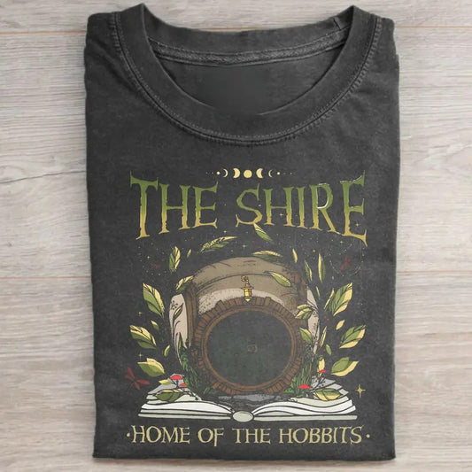 Vintage The Shire Home of The Hobbits Graphic Tee - Lord of The Rings - JRRTolkien - Middle Earth Menswear Top