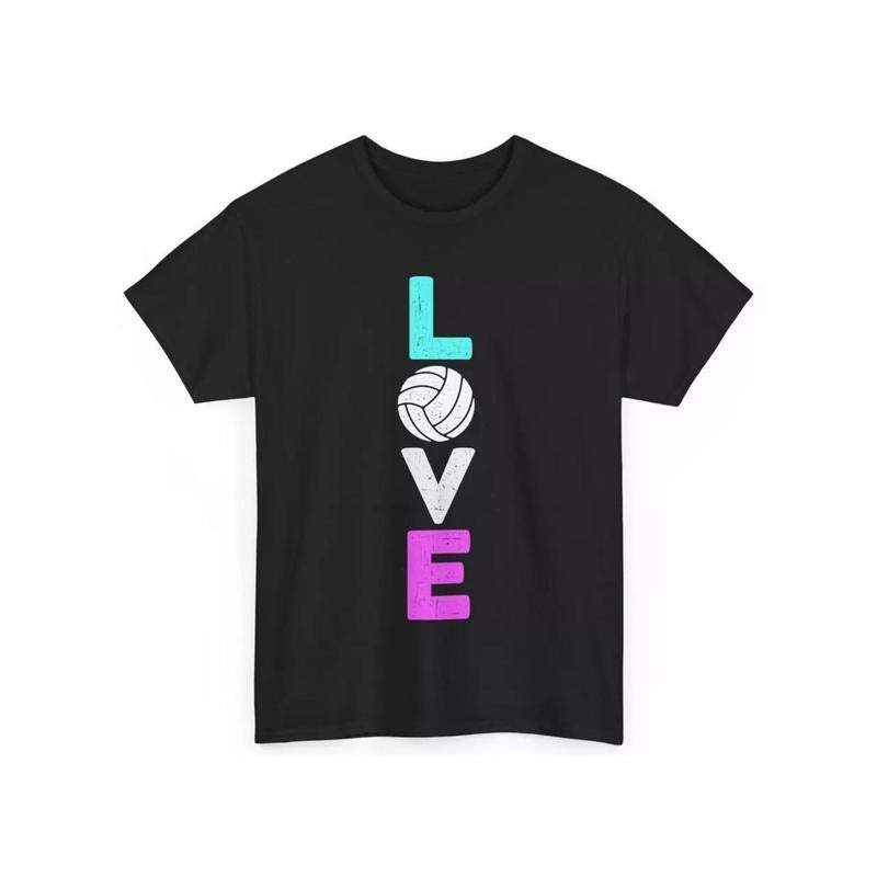 Volleyball Shirt, Volleyball Sports Lover Volleyball Player Women Men Cute Shirt 220g - 100% cotton T-shirt made in usa