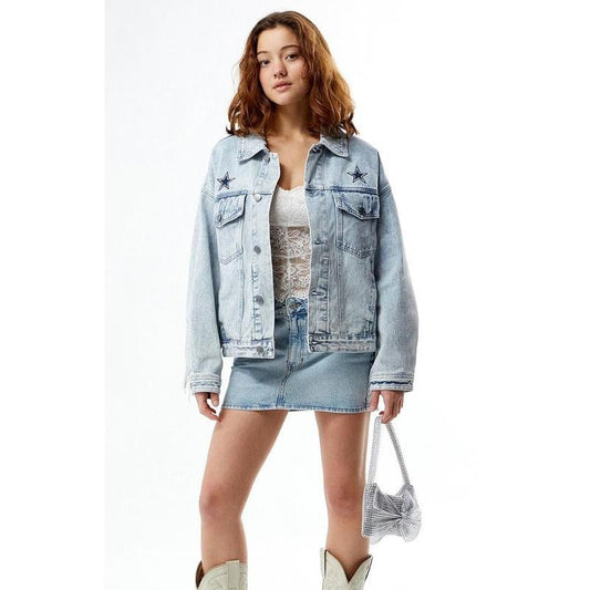 WILD COLLECTIVE Women's NFL Wild Collective x PacSun Dallas Cowboys Denim Jacket