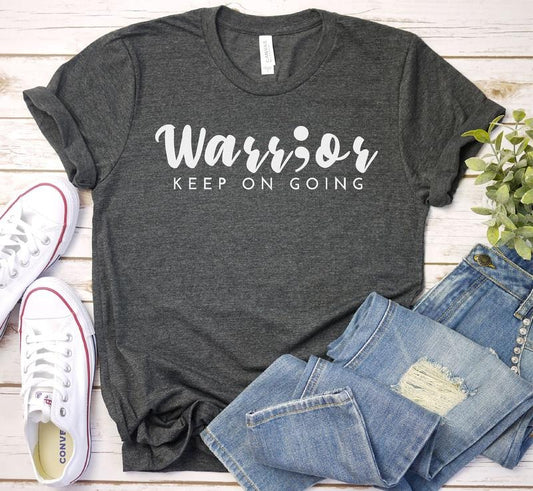 Warrior Semicolon Shirt - Mental Health Shirt You Matter Shirt Premium Gift Him Her Unisex Adult Mens Womens Shirt TK43GN