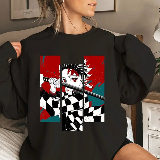 Water Breathing and Hinokami Kagura DM Characters Shirt Crewneck Hoodie, Anime Otaku Shirt Comfort Cotton