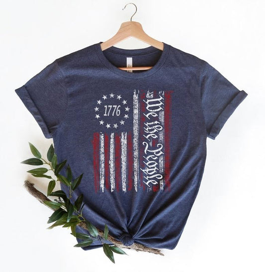 We The People Shirt, Patriotic Shirts For Women Man, Vintage USA Flag Shirt, 1776 Flag T-Shirt, History Hoodie, T-shirt and sweater