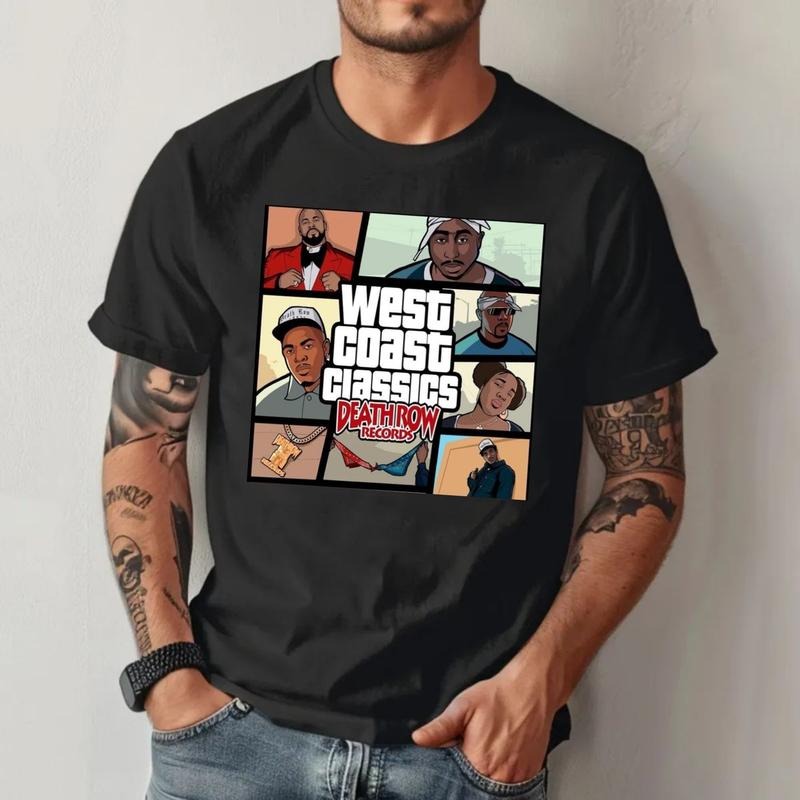 West Coast Hip Hop Tee, Friends Hip Hop Rapper Tshirt, 90s Music Tee, Gift For Rap Fan, Unisex Short Sleeve Tee