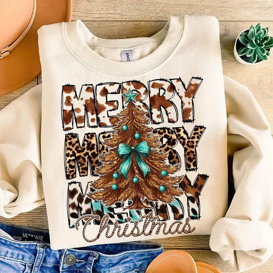 Western Christmas Coquette Shirt Howdy Christmas Country Tree Turquoise Gem Stones Cow Bows ornament Cowboy Boots Xmas Mama Design Soft Cotton Shirt, Christmas Gift Idea, Gift For Him, Gift For Her