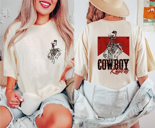 Western Cowboy Shirt, Marb0r0 shirt Cowboy Skeleton Tee, Western Skeleton Tee, Western Rodeo Shirt, Gift For Her vintage T-shirt, sweater and Hoodie cotton shirt