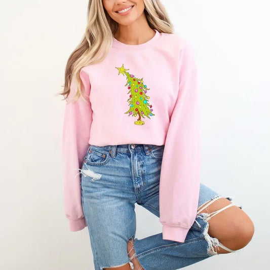 Whimsical Christmas Tree Shirt, Christmas Tree Sweatshirt, Whimsical Tree, Trendy Christmas Tree Sweatshirt, Christmas Lights Tree