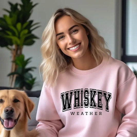 Whiskey Weather Crewneck Sweatshirt comfortable casual