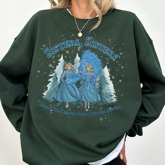 White Christmas Movie Crewneck Sweatshirt 1954 Vintage Shirt Hoodie Haynes Such Devoted Sisters Snow Holiday Gift Sweater