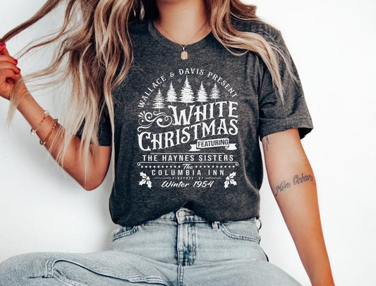White Christmas Movie Shirt Christmas Holiday Shirt White Christmas Movie 1954 Shirt Christmas Shirt Wallace And Davis Haynes Sisters Cotton Polyester