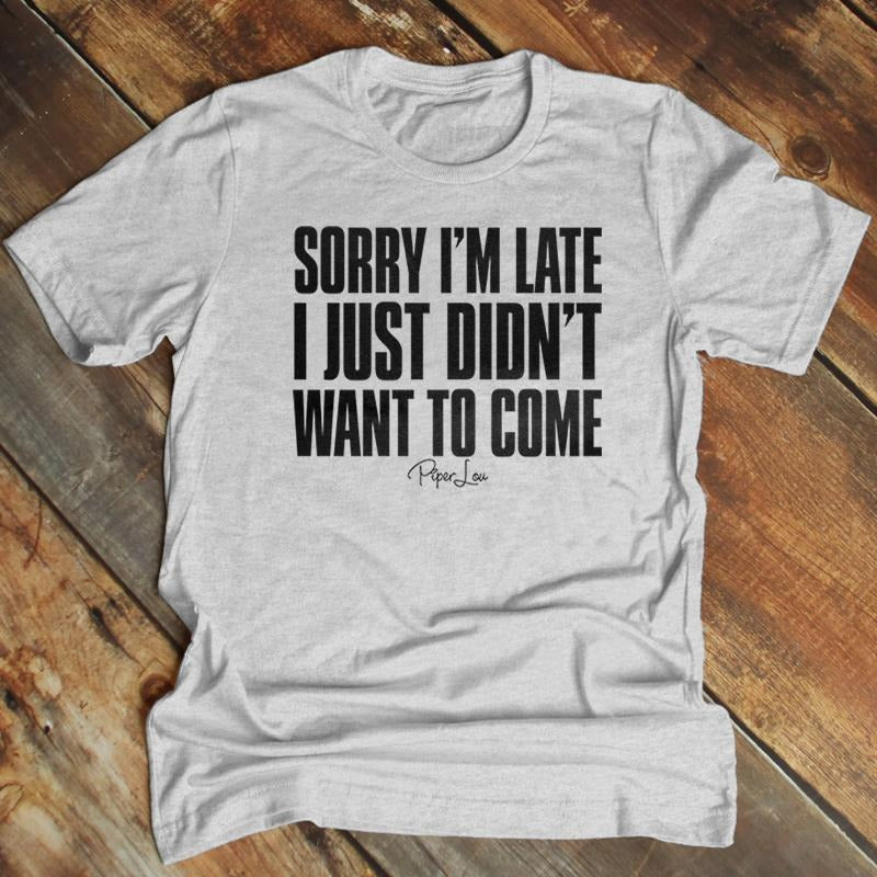 Father's Day | Sorry I'm Late Apparel, Printed In The USA, Tee Blue / Ash / Military Gree / Turf Green / White, #mensapparel #dads #blackprint
